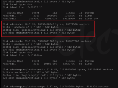 Centos7 系列：磁盘挂载和磁盘扩容(新加硬盘方式)