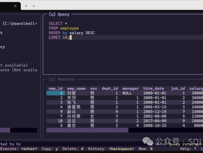 sqlit：一个基于终端用户界面的SQL工具