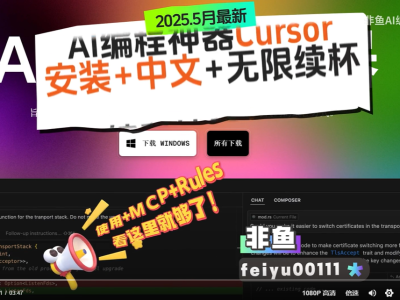 cursor 如何 汉化  无限续杯（2.x.x 版本）