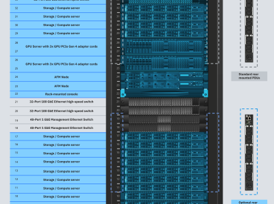 IBM Fusion HCI 2.7.x 单个机架的硬件概述
