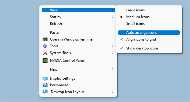 取消自动排列图标 取消自动排列图标