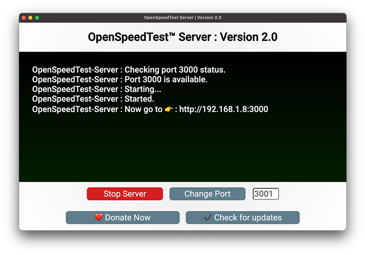 下载 OpenSpeedTest-Server V2.1